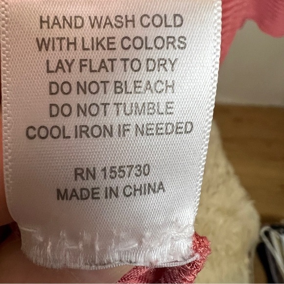 LUCKY BRAND Rose tone Striped Short Sleeves with Ties Top. Size Large - Picture 7 of 7